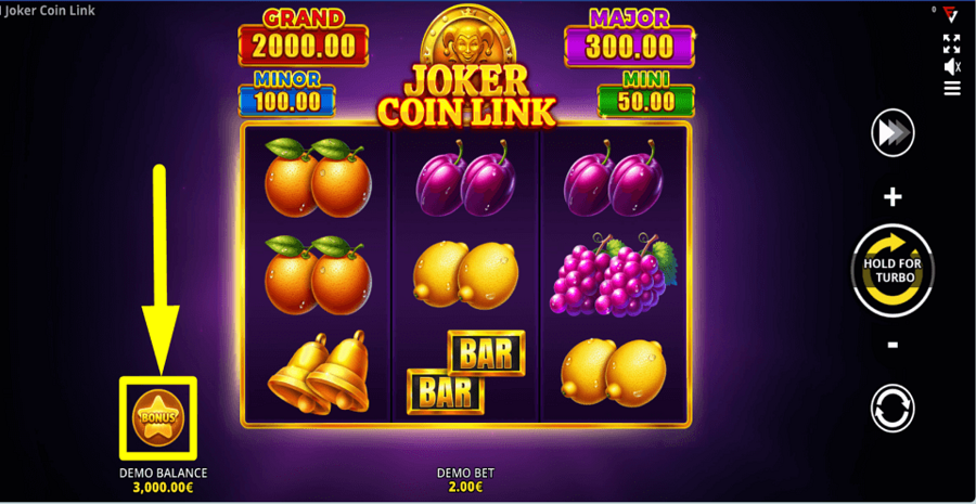Joker Coin Link 3x3 Running Wins Buy Feature