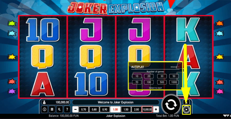 Joker Explosion Autoplay Feature