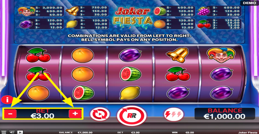 Joker Fiesta Adjust Bet