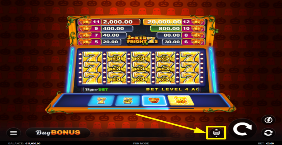 Joker Fright 7s Adjust Bet