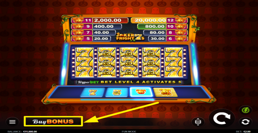 Joker Fright 7s Buy Bonus