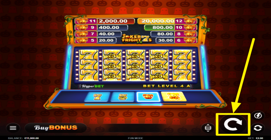 Joker Fright 7s Spin