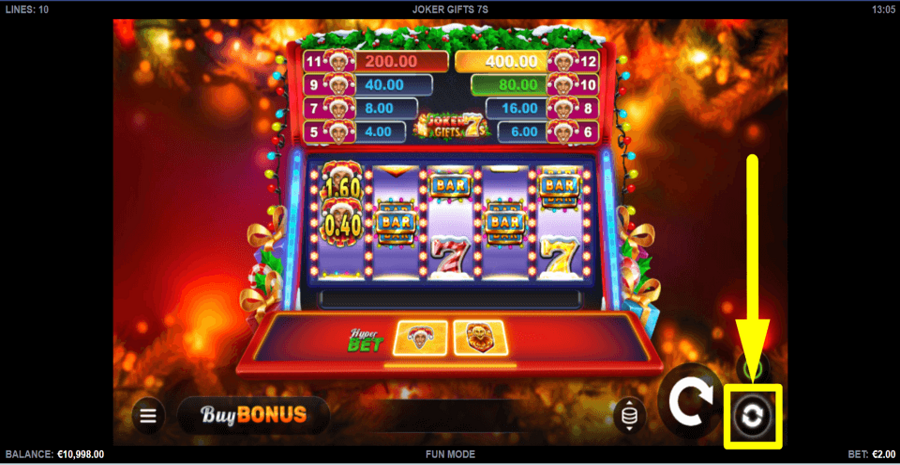 Joker Gifts 7s Autoplay Feature