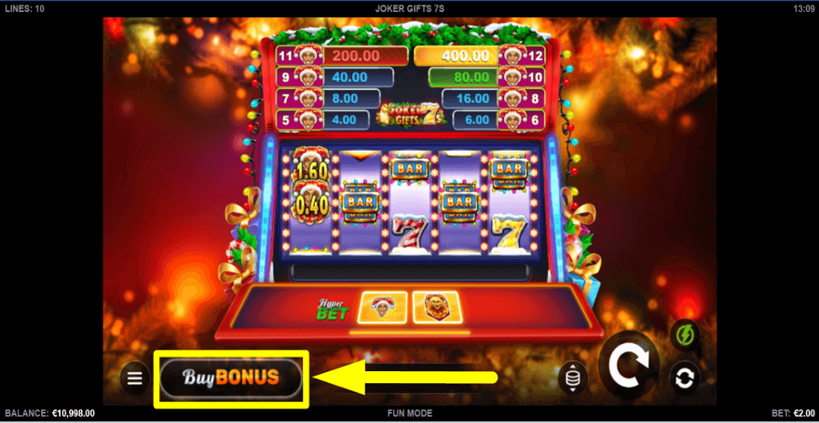 Joker Gifts 7s Buy Feature