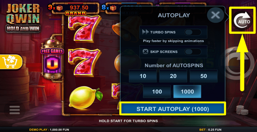 Joker Qwin Hold And Win Autoplay Feature