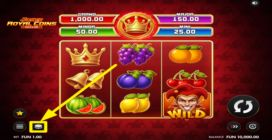 Joker Royal Coins Hold And Win Adjust Bet