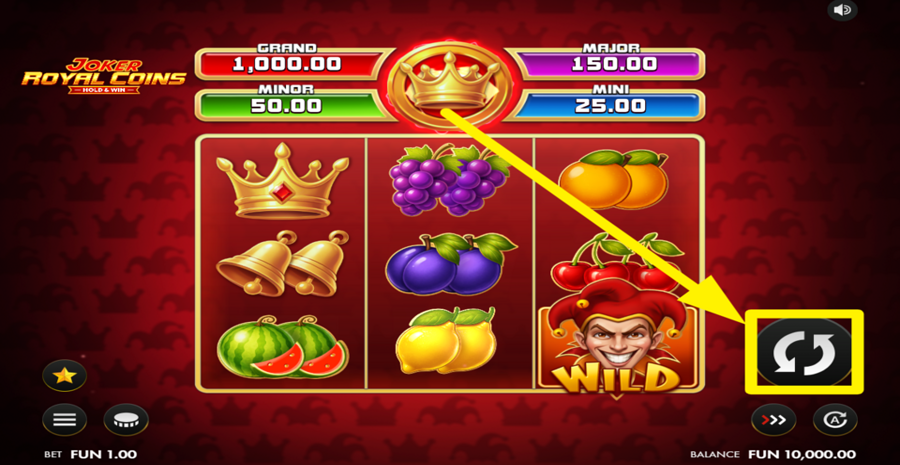 Joker Royal Coins Hold And Win Spin