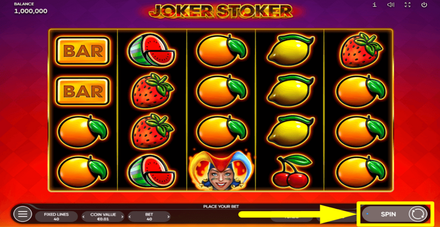 Joker Stoker Spin Button