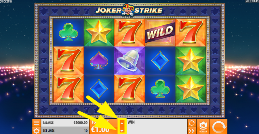 Joker Strike Adjust Bet