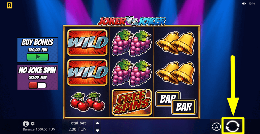 Joker Vs Joker Spin Button