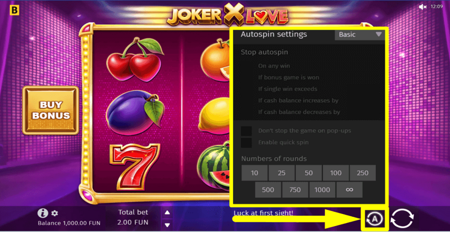 Joker X Love Autoplay Feature