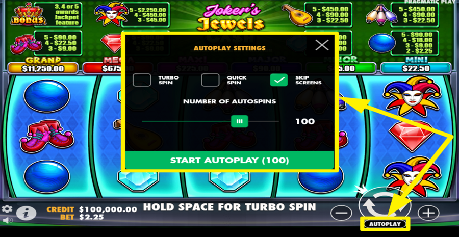 Jokers Jewels Cash Autoplay