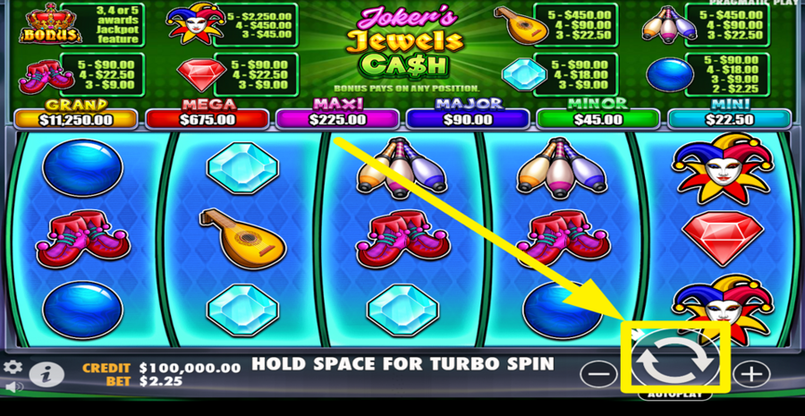 Jokers Jewels Cash Spin