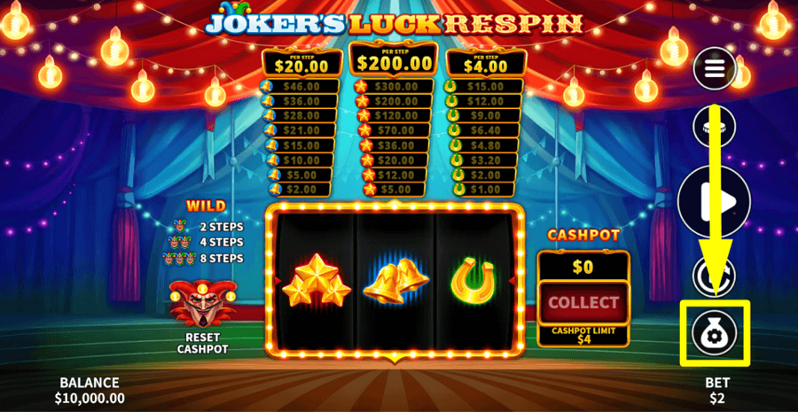 Jokers Luck Respin Cashpot Feature