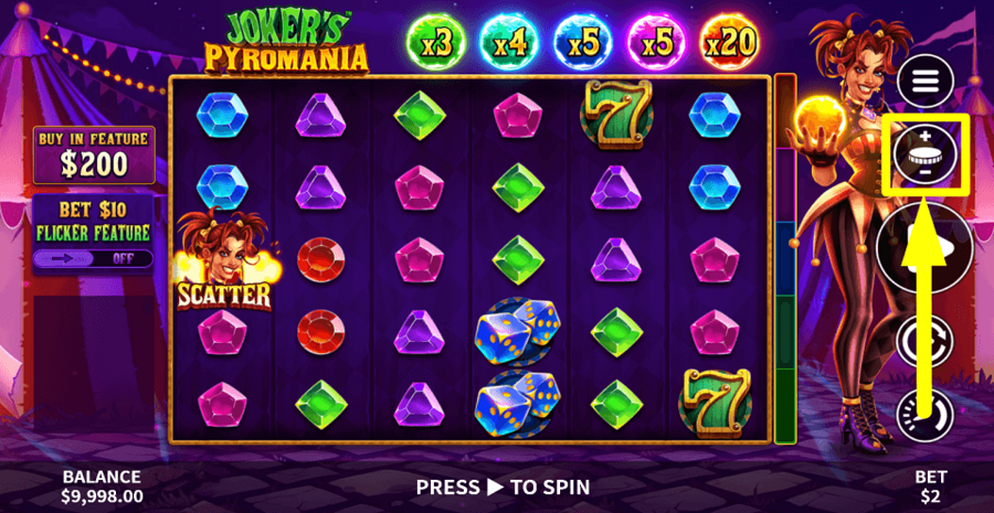 Jokers Pyromania Bet Value