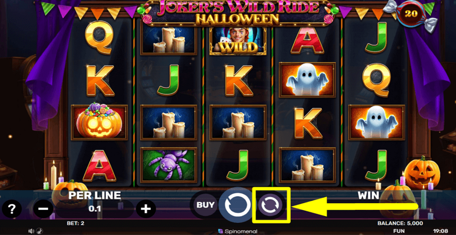 Jokers Wild Ride Halloween Autoplay Feature