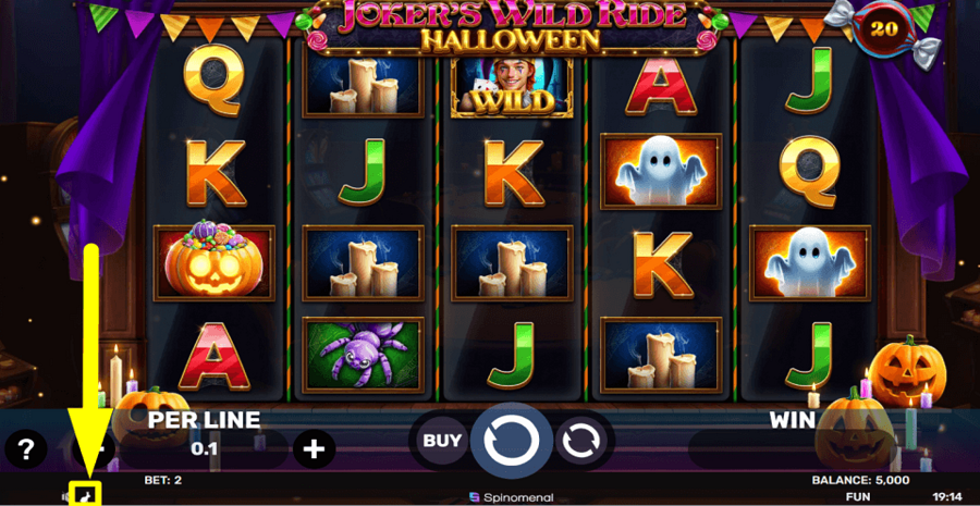 Jokers Wild Ride Halloween Turbo Feature