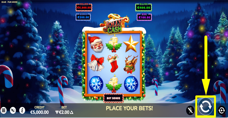 Jolly Cash Spin Button