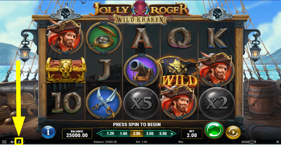 Jolly Roger Wild Kraken Turbo Feature