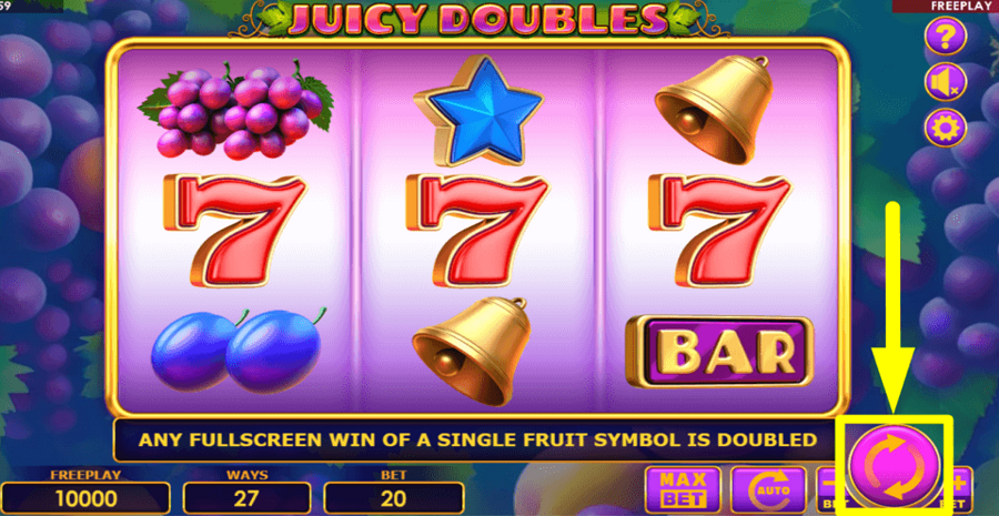 Juicy Doubles Spin Button