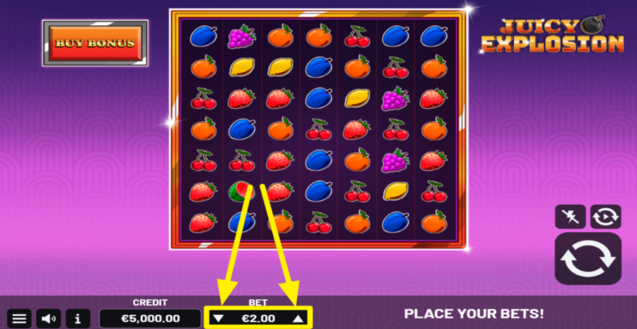 Juicy Explosion Adjust Bet