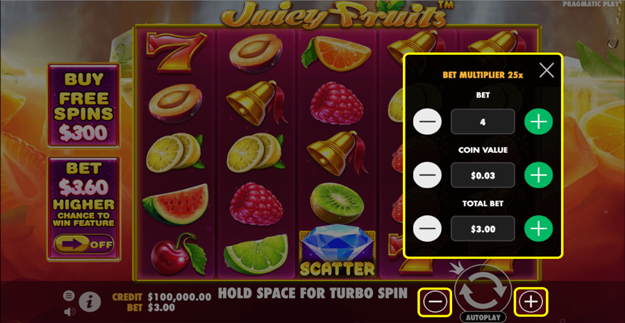 Juicy Fruits Bet Select
