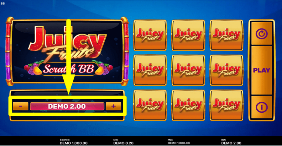 Juicy Fruits Scratch Bb Bet Value