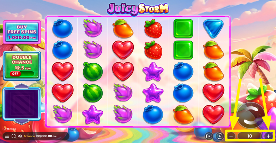 Juicy Storm Adjust Bet