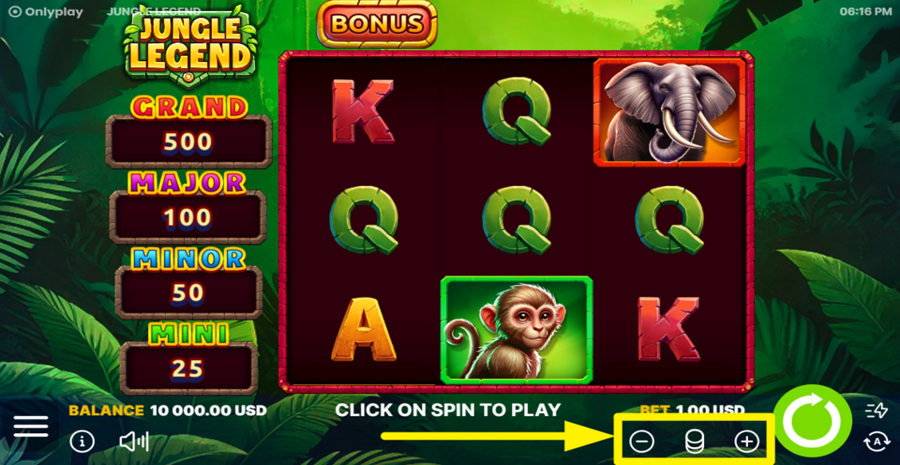 Jungle Legend Adjust Bet