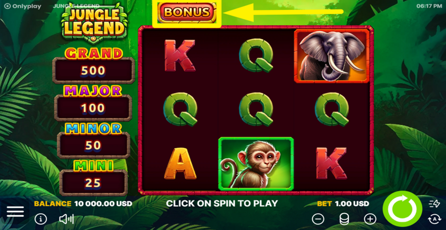 Jungle Legend Buy Bonus
