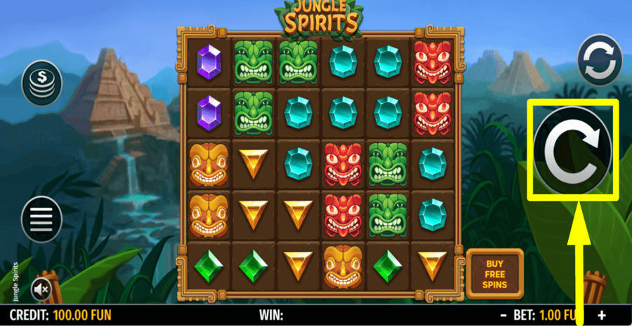 Jungle Spirits Spin Button