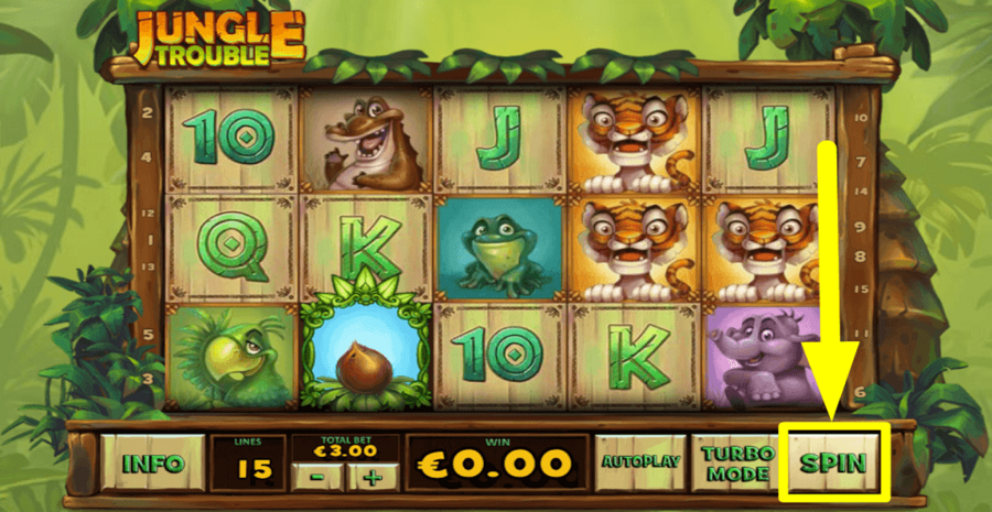 Jungle Trouble Spin Button