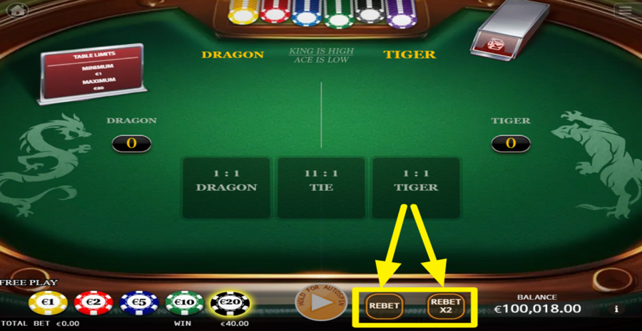 Ka Gaming Dragon Tiger Rebet