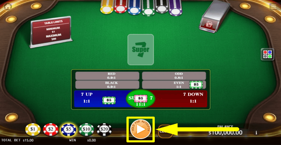 Ka Gaming Super 7 Play Button