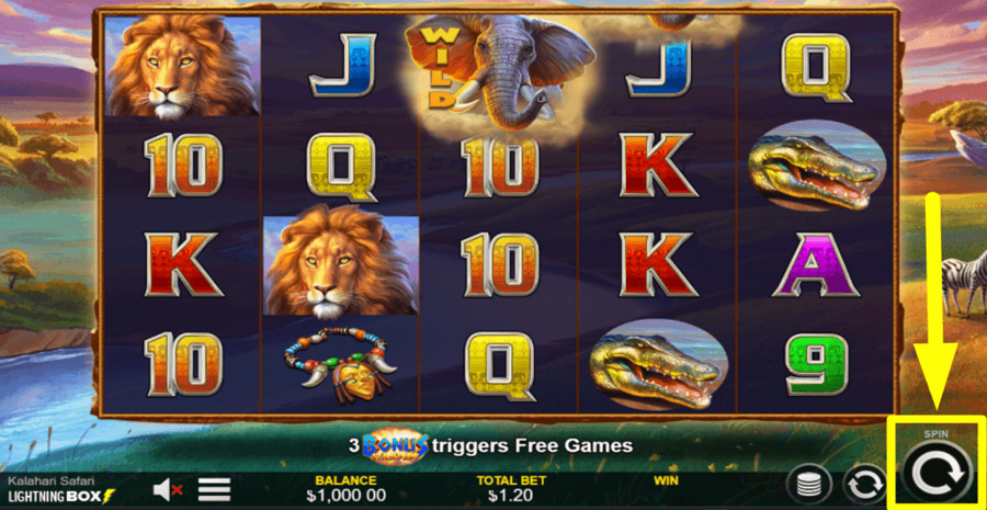 Kalahari Safari Spin Button