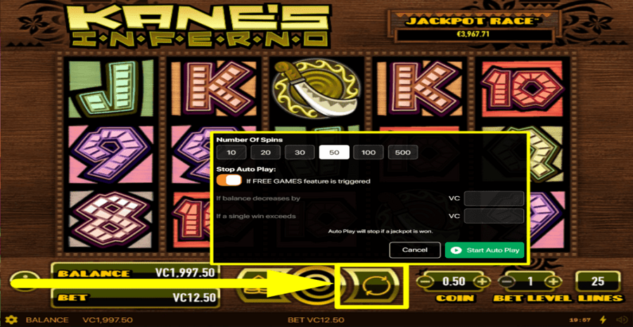 Kanes Inferno Autoplay Feature