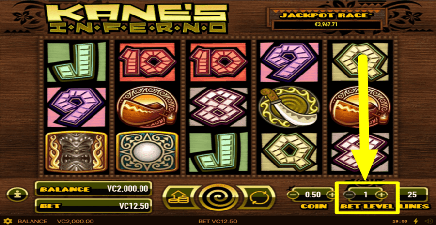 Kanes Inferno Bet Level