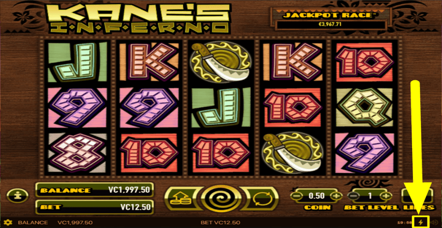 Kanes Inferno Quick Spin Feature