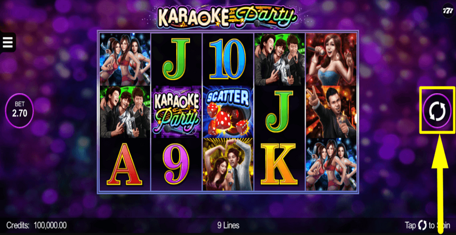 Karaoke Party Spin Button
