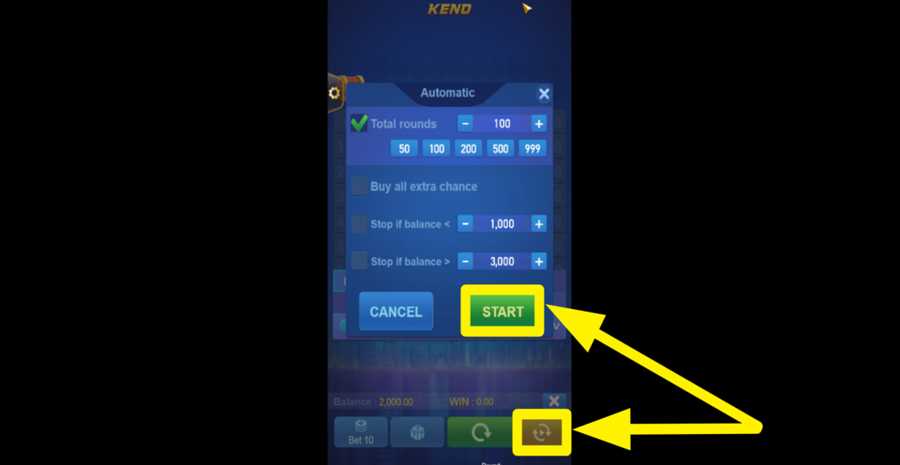 Keno Bonus Number Autoplay