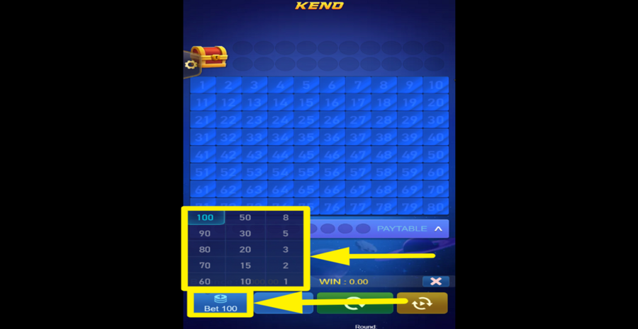 Keno Super Chance Adjust Bet