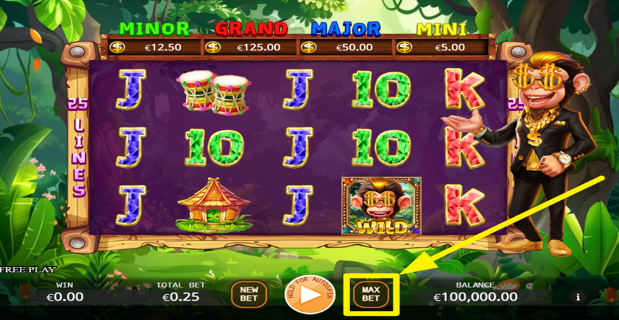 Kick Cash Monkey Max Bet