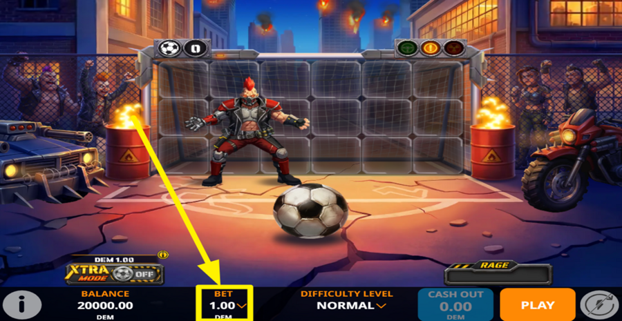Kick Of Fury Adjust Bet