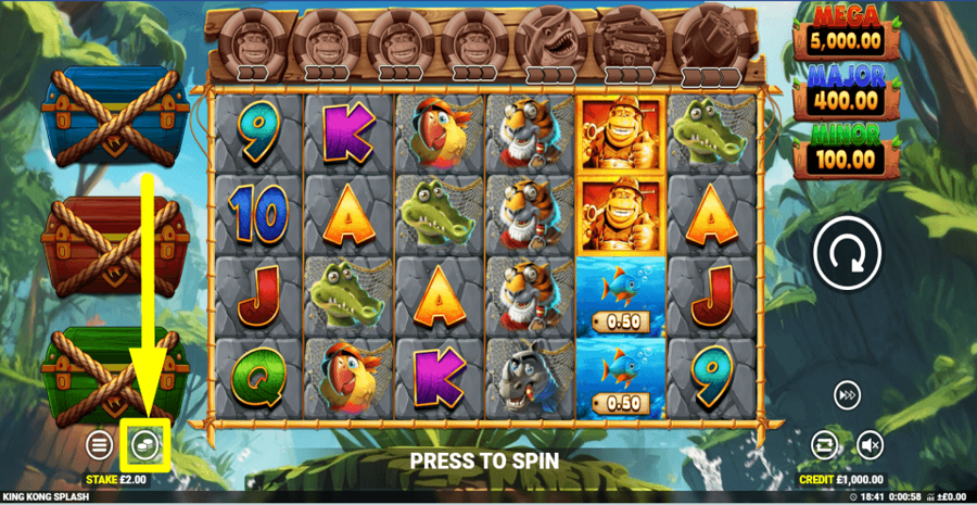 King Kong Splash Bet Value