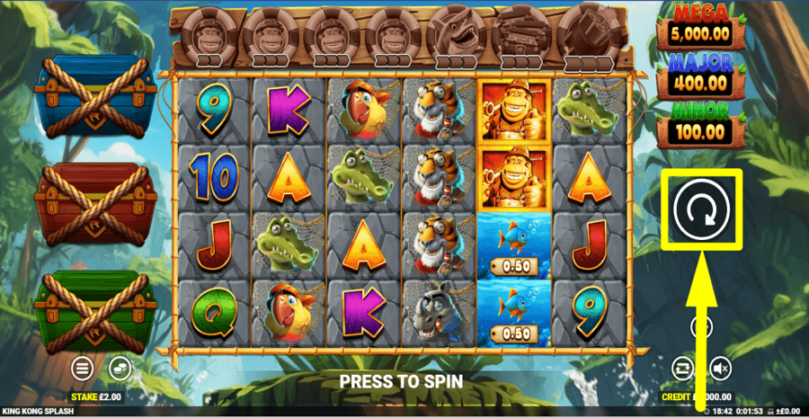 King Kong Splash Spin Button