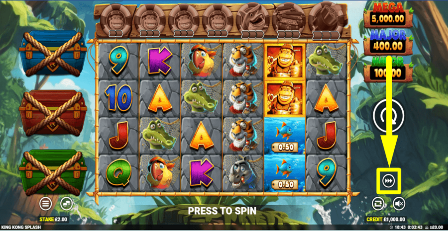 King Kong Splash Turbo Feature