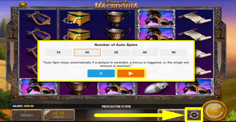 King Of Macedonia Autoplay Feature