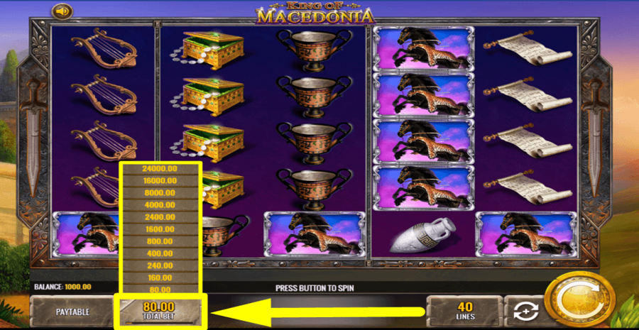 King Of Macedonia Bet Value