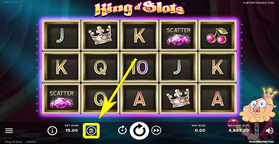 King Of Slots Bet Selection