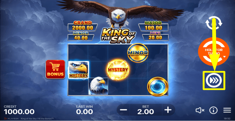 King Of The Sky Hit The Bonus Turbo Feature